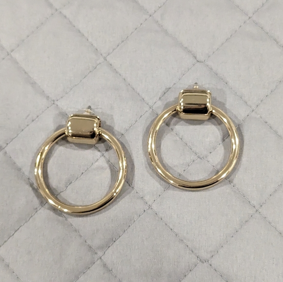 BAUBLEBAR Knocker Gold Hoop Earrings - Picture 1 of 8